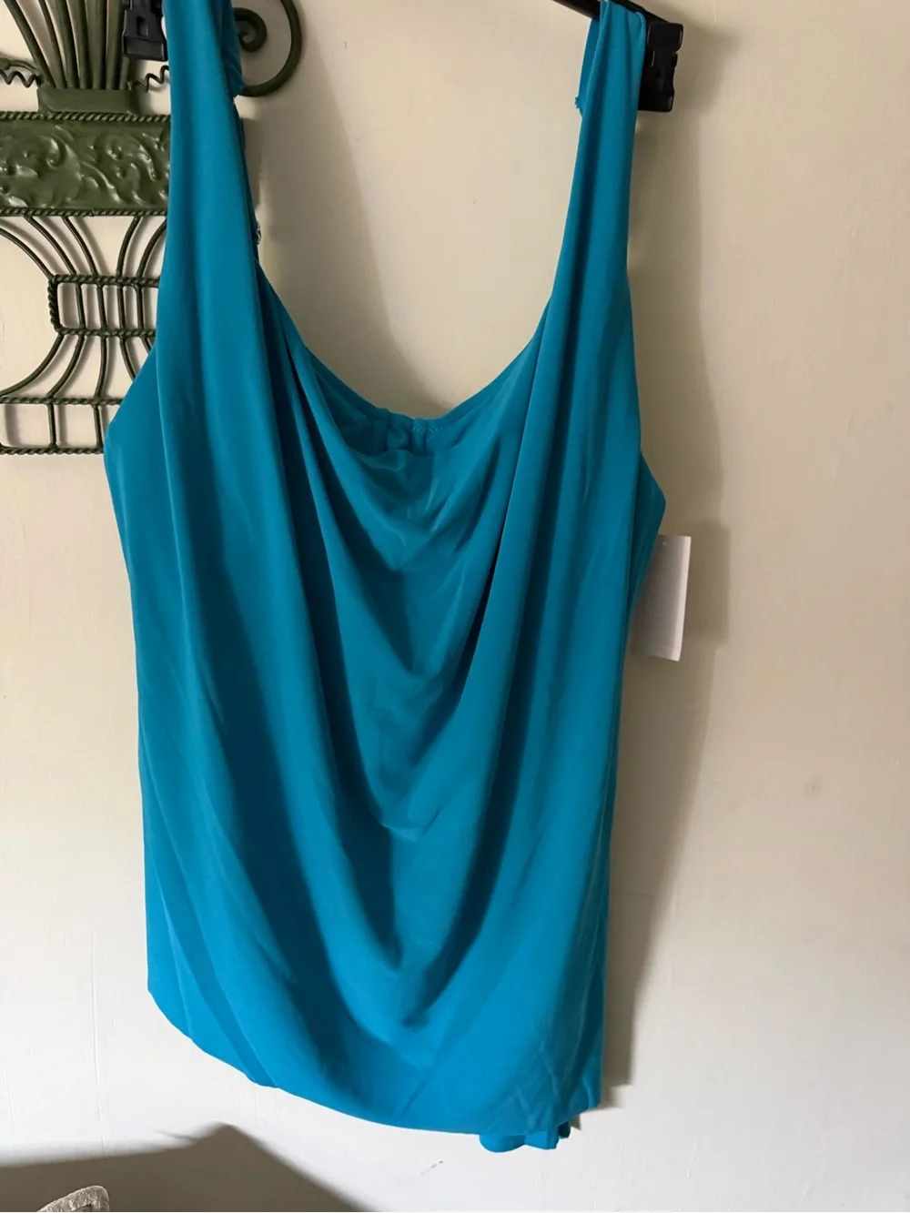 Magicsuit Winnie Cowl Neck Tankini Swimsuit Top - Turquoise - 10 NWT
